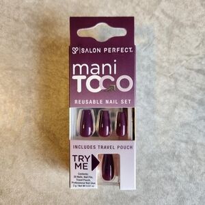 Salon Perfect - Mani to Go - Reusable Nail Set - Aubergine